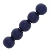 4mm Opaque resin bead - Navy Blue x15