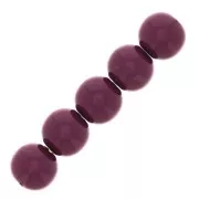 4mm Opaque resin bead - Aubergine x15
