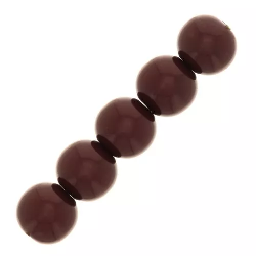 6mm Opaque resin bead - Wine lees x10