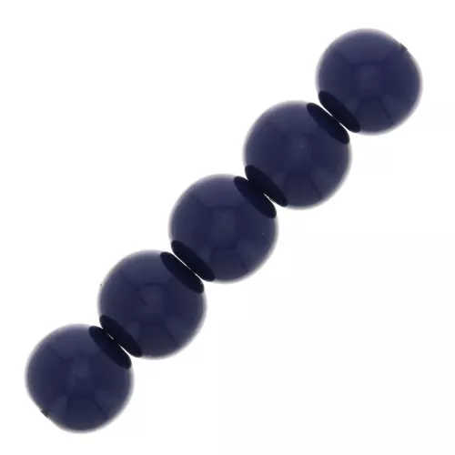 6mm Opaque resin bead - Navy Blue x10