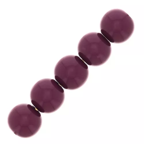 6mm Opaque resin bead - Aubergine x10