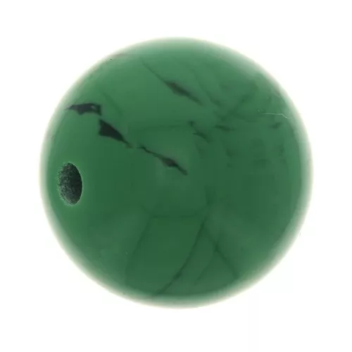 10mm Opaque resin bead - Malachite x1