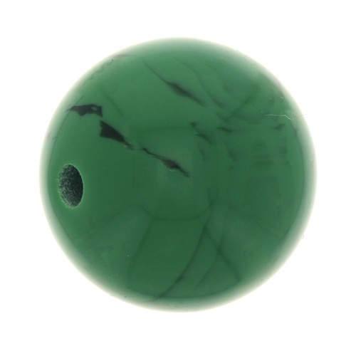 12mm Opaque resin bead - Malachite x1