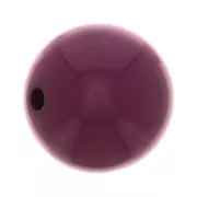 Perle en résine opaque 14 mm - Aubergine x1