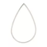 26x17mm Stainless Steel Mounting and weaving Ring - Drop x1