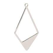 34x18mm Stainless Steel Hollow Rhombus Pendant x1