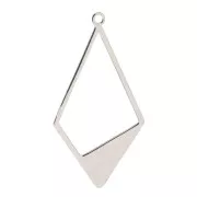 34x18mm Stainless Steel Hollow Rhombus Pendant x1