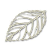 Light weight pendant leaf 35mm Silver tone x1|raw }}