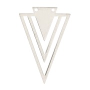 36x24mm Stainless steel 2-hole hollow triangle Pendant x1|raw }}
