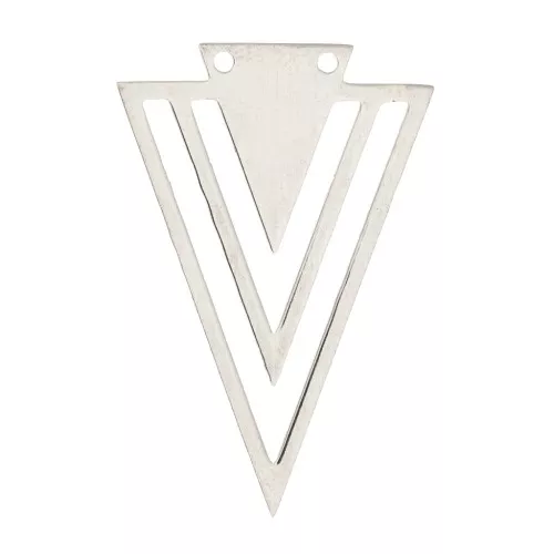 36x24mm Stainless steel 2-hole hollow triangle Pendant x1
