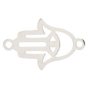 19x12mm Stainless Steel openwork connector - Hamsa hand x1|raw }}