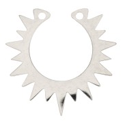 18x19mm Stainless Steel Half Sun connector x1