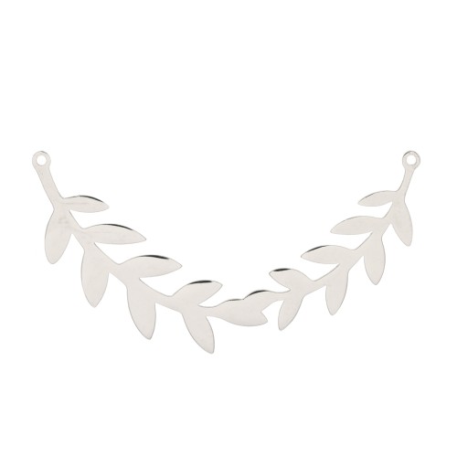 57x13mm Stainless steel connector for necklace - laurel wreath shape x1