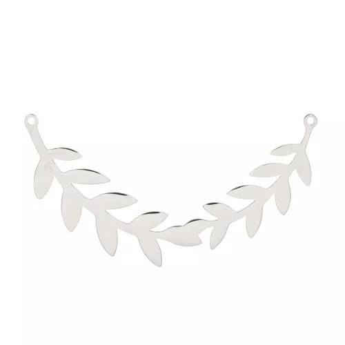 57x13mm Stainless steel connector for necklace - laurel wreath shape x1