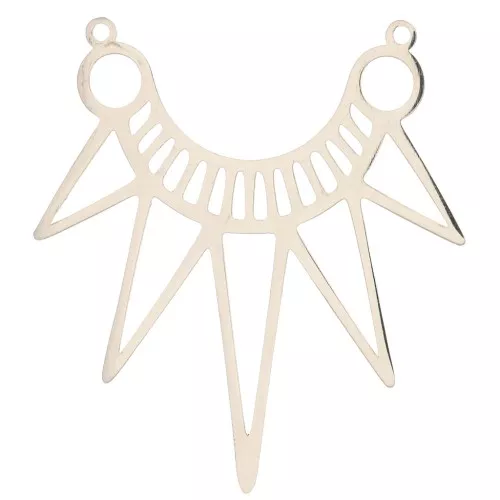 41x38mm Stainless steel connector for necklace - ethnic shape x1