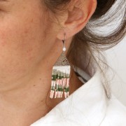 17x19mm Stainless Steel Openwork Triangle Flower Pendant/connector x1