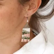 17x19mm Stainless Steel Openwork Triangle Flower Pendant/connector x1