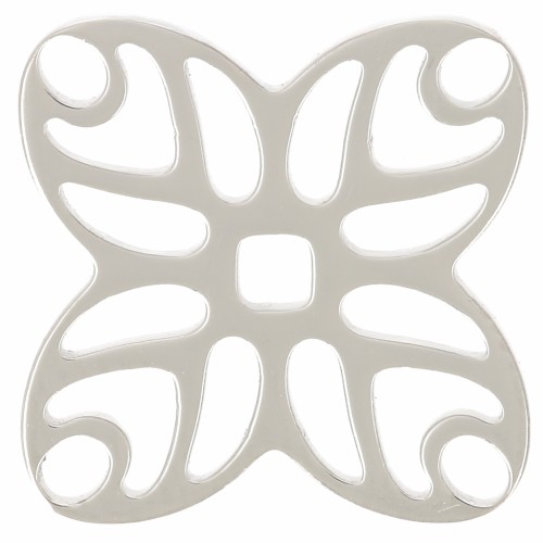 14 mm openwork flower spacer - 316L stainless steel x1