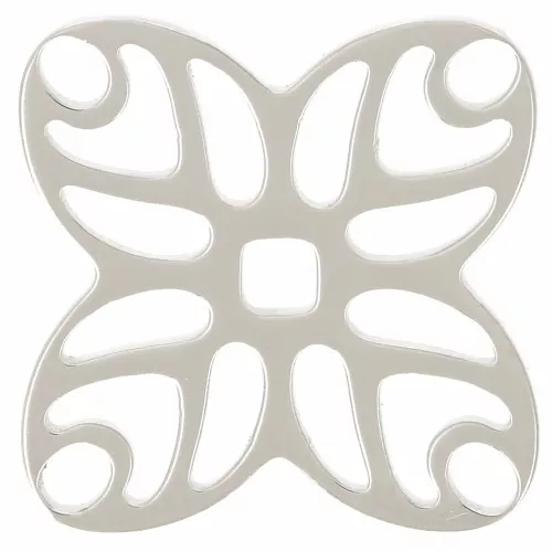 14 mm openwork flower spacer - 316L stainless steel x1
