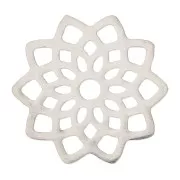 16.5mm Stainless steel Openwork rosette connector x1