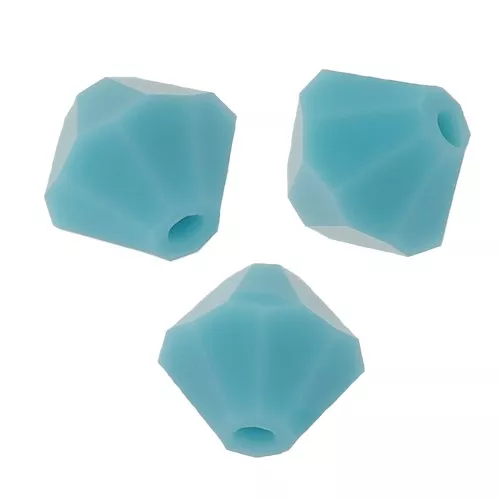 6mm Preciosa Crystal Bicones - MC Bead Rondell - Turquoise x12