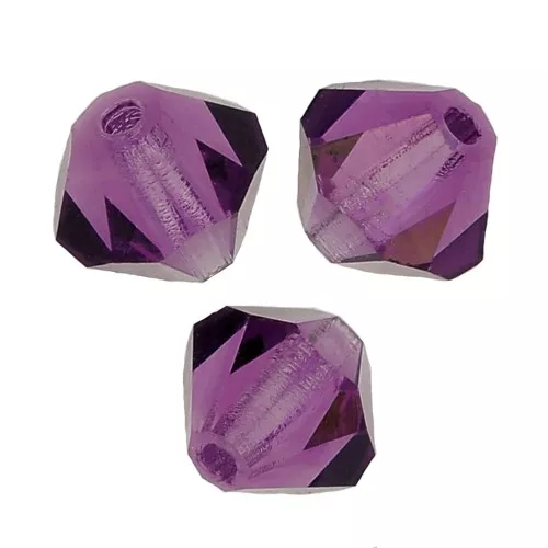 6mm Preciosa Crystal Bicones - MC Bead Rondell - Amethyst x12