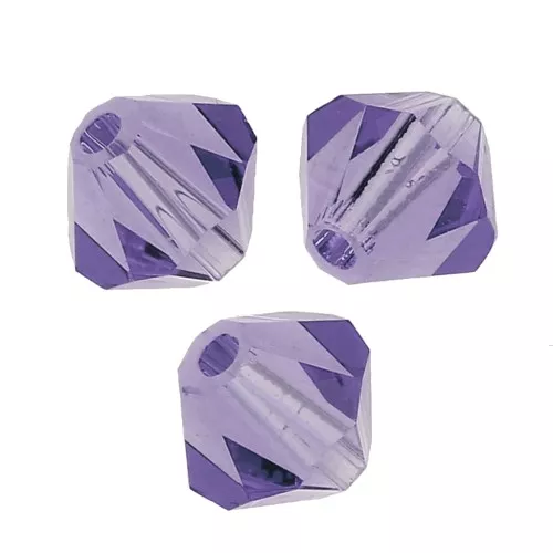 6mm Preciosa Crystal Bicones - MC Bead Rondell - Tanzanite x12