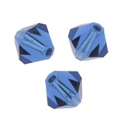 6mm Preciosa Crystal Bicones - MC Bead Rondell - Sapphire x12|raw }}