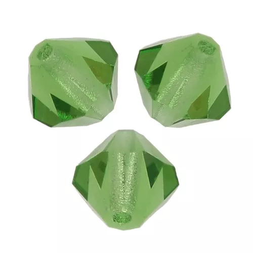6mm Preciosa Crystal Bicones - MC Bead Rondell - Peridot x12