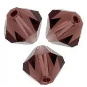 6mm Preciosa Crystal Bicones - MC Bead Rondell - Light Burgundy x12