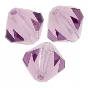 6mm Preciosa Crystal Bicones - MC Bead Rondell - Light Amethyst x12