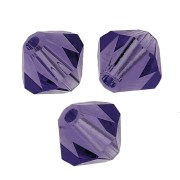 6mm Preciosa Crystal Bicones - MC Bead Rondell - Deep Tanzanite x12