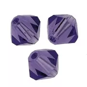 6mm Preciosa Crystal Bicones - MC Bead Rondell - Deep Tanzanite x12