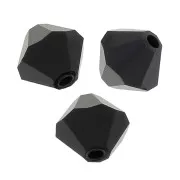 6mm Preciosa Crystal Bicones - MC Bead Rondell - Jet x12