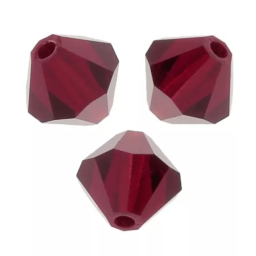 6mm Preciosa Crystal Bicones - MC Bead Rondell - Siam x12