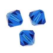 6mm Preciosa Crystal Bicones - MC Bead Rondell - Capri Blue x12