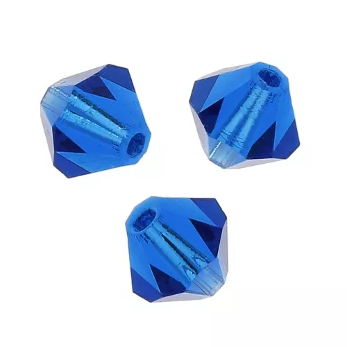 6mm Preciosa Crystal Bicones - MC Bead Rondell - Capri Blue x12