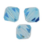 6mm Preciosa Crystal Bicones - MC Bead Rondell - Aqua Bohemica x12