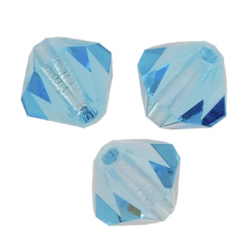 6mm Preciosa Crystal Bicones - MC Bead Rondell - Aqua Bohemica x12
