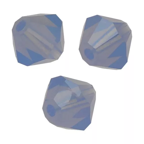 6mm Preciosa Crystal Bicones - MC Bead Rondell - Light Sapphire Opal x12