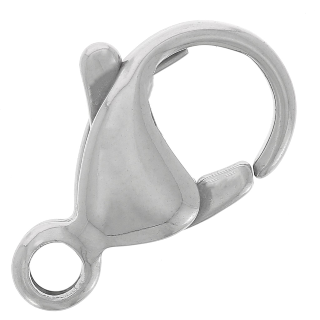 Lobster claw clasp 13mm Stainless steel x1 Perles & Co