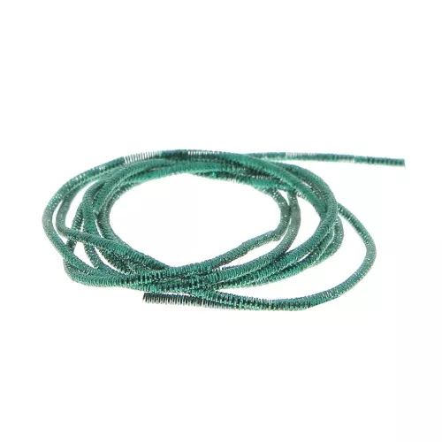 Curly Cannetille for embroidery - brooches & embroidered jewelry 1 mm - Emerald Green x5g