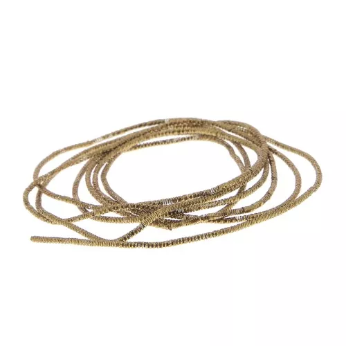 Curly Cannetille for embroidery - brooches & embroidered jewelry 1 mm - Golden Brown x5g