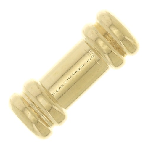 9x3.5mm Worked Tube Beads - Fine Gold Plated x5