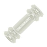 9x3.5mm Worked Tube Beads -fine silver plating x5