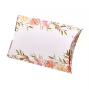 12.5x8x2cm Cardboard packaging - Thank you flowery pattern - Multicoloured x1