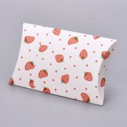 12.5x8x2cm Cardboard packaging - strawberry pattern - White - Red x1|raw }}