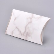 12.5x8x2cm Cardboard packaging - marbled pattern - White - Grey x1