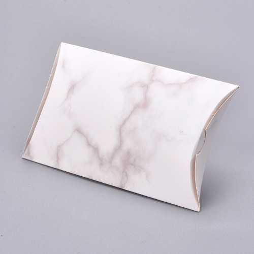 12.5x8x2cm Cardboard packaging - marbled pattern - White - Grey x1