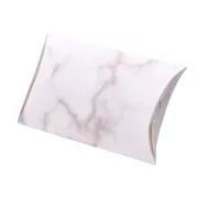 12.5x8x2cm Cardboard packaging - marbled pattern - White - Grey x1